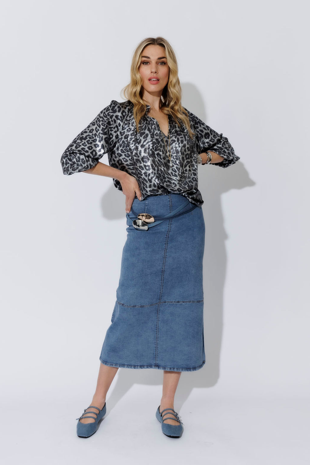 Silver Athena Blouse