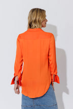 Orange Silky Asana Shirt