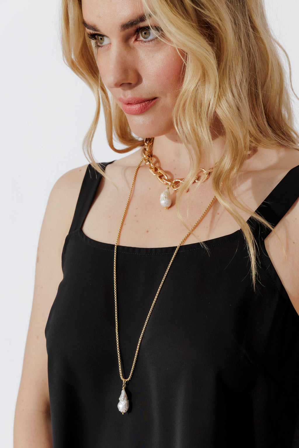 Black Wide Strap Cami