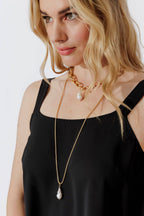 Black Wide Strap Cami