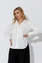 White Silky Asana Shirt