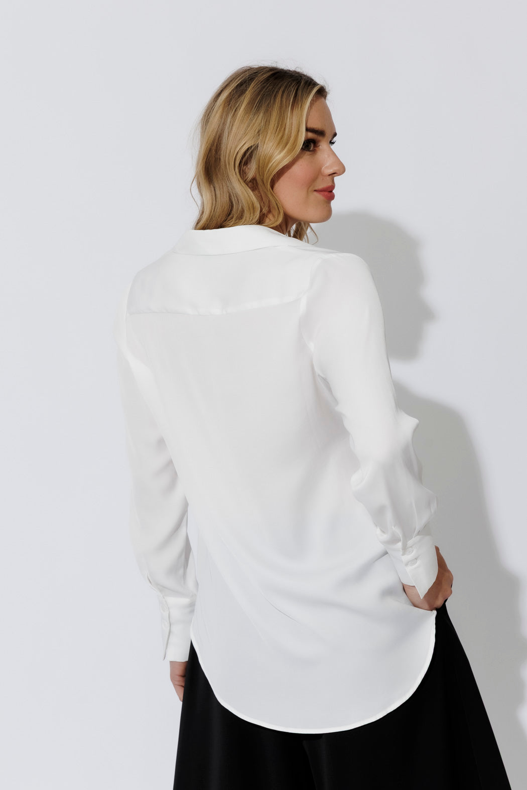 White Silky Asana Shirt