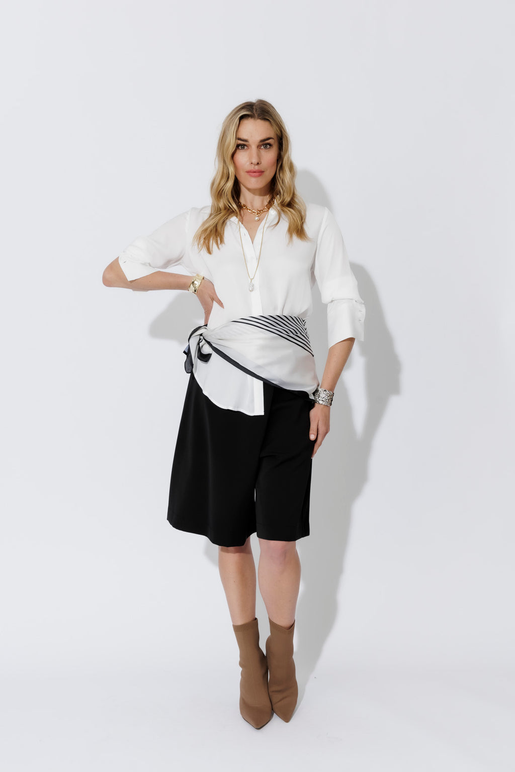 White Silky Asana Shirt
