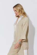 Sand Contrast Blogger Shirt