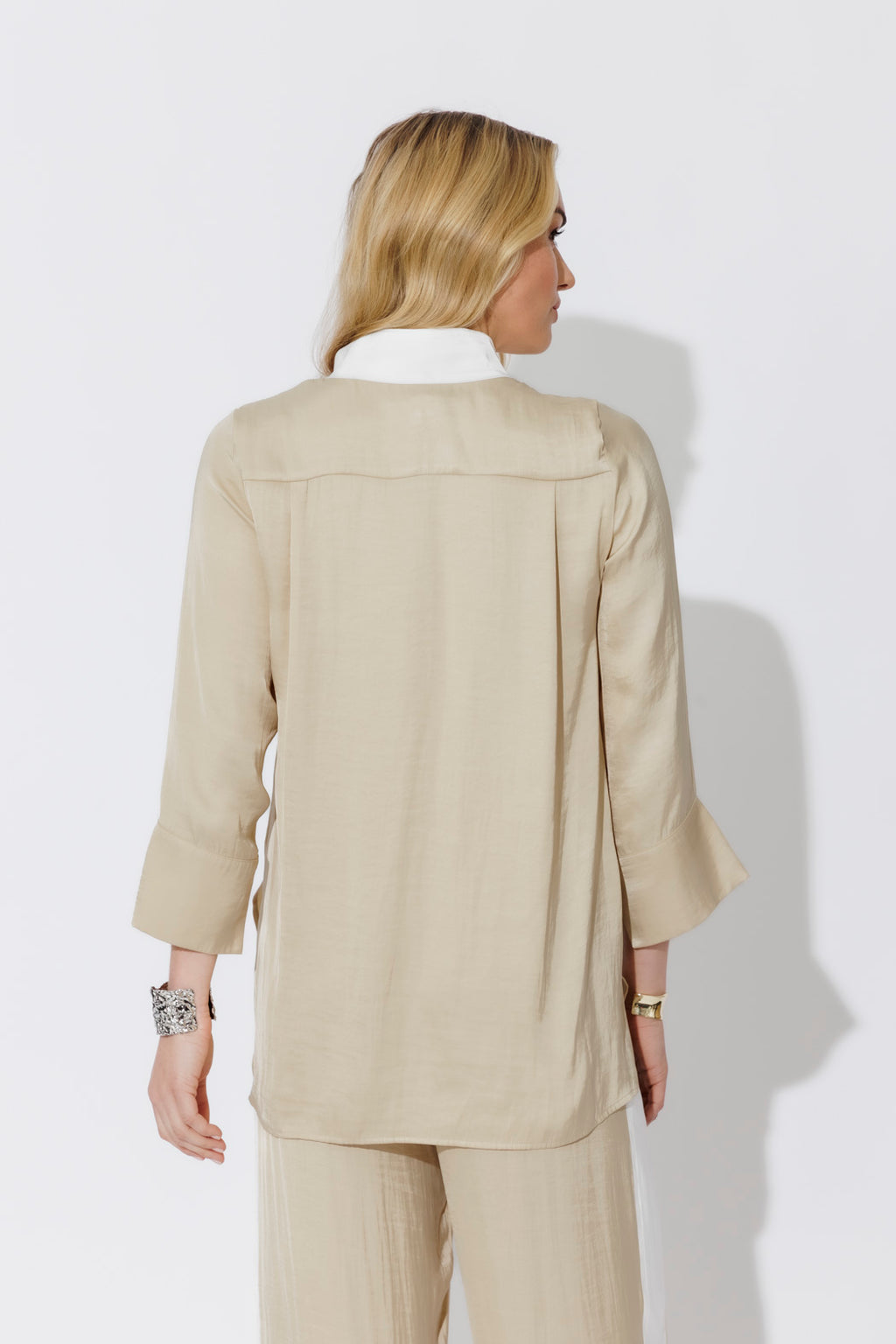 Sand Contrast Blogger Shirt