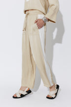 Sand Contrast Panel Pant