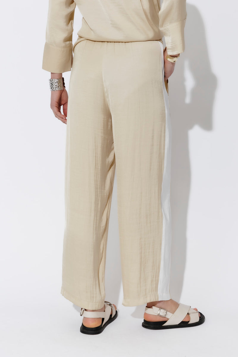 Sand Contrast Panel Pant