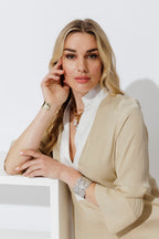 Sand Contrast Blogger Shirt