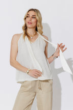 Ivory Tie Neck Cami