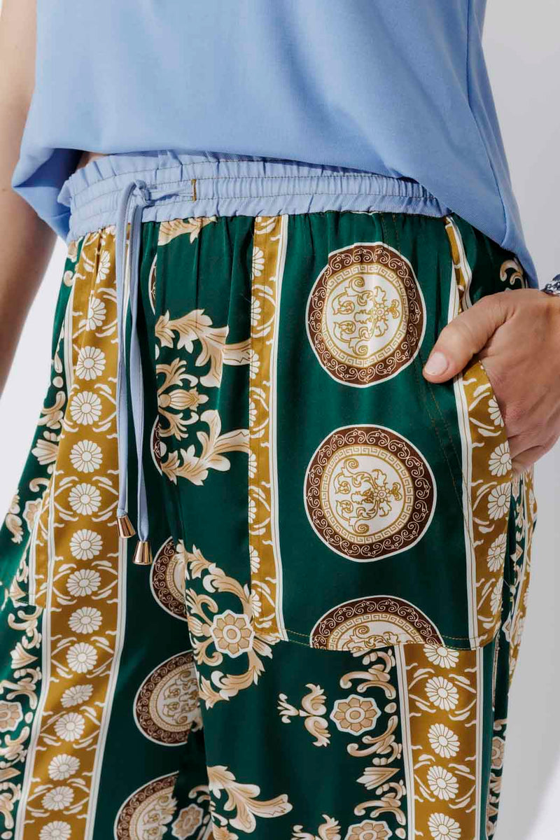 Green Contrast Pant