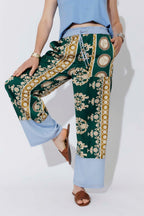 Green Contrast Pant