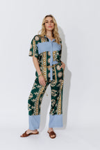 Green Contrast Shirt