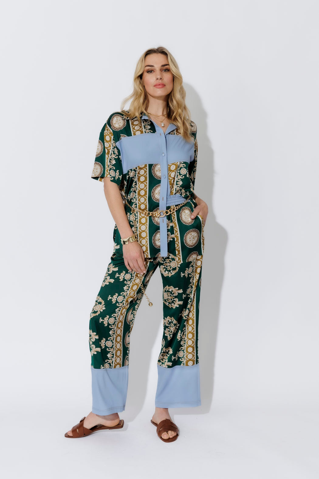 Green Contrast Shirt