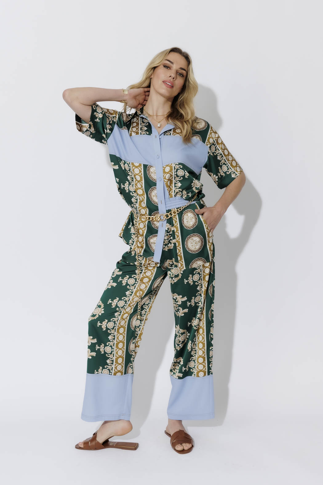 Green Contrast Shirt