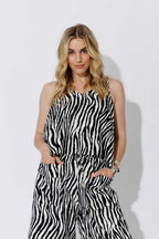 Black/White Bell Cami