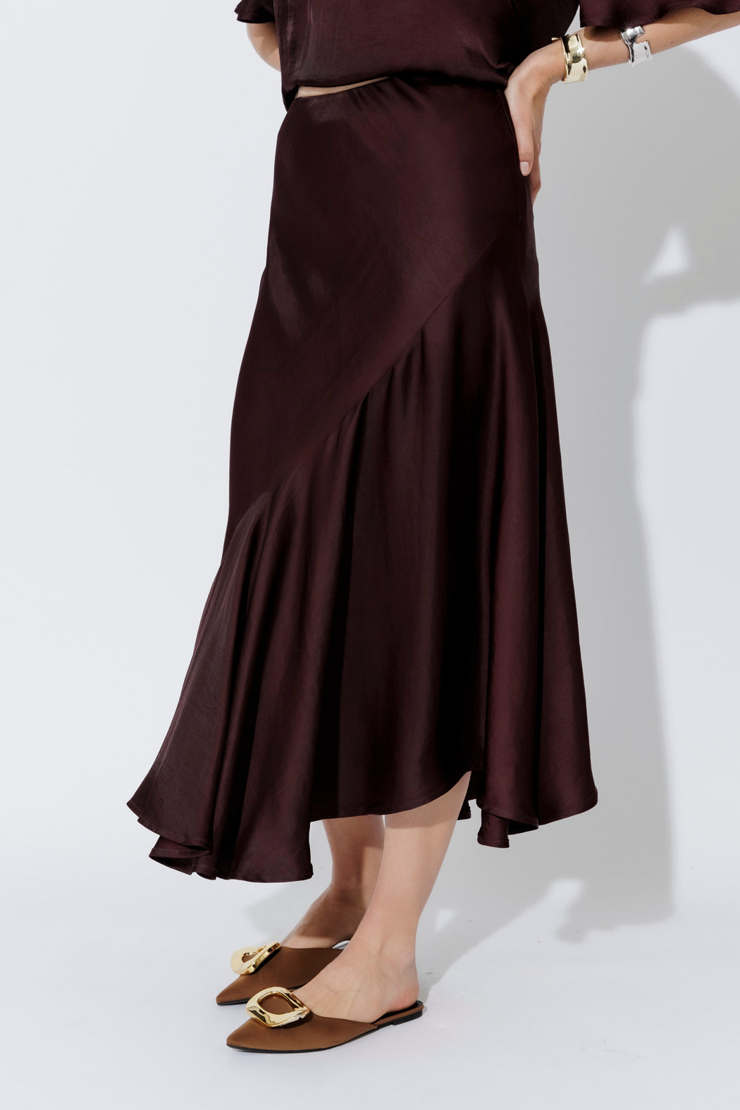Chocolate Glow Flounce Skirt