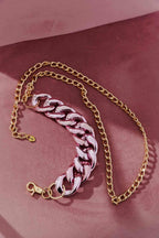 Pink Resin Chain Belt