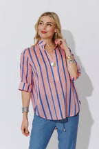 Blue/Pink Oversized Blogger Shirt