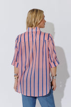 Blue/Pink Oversized Blogger Shirt