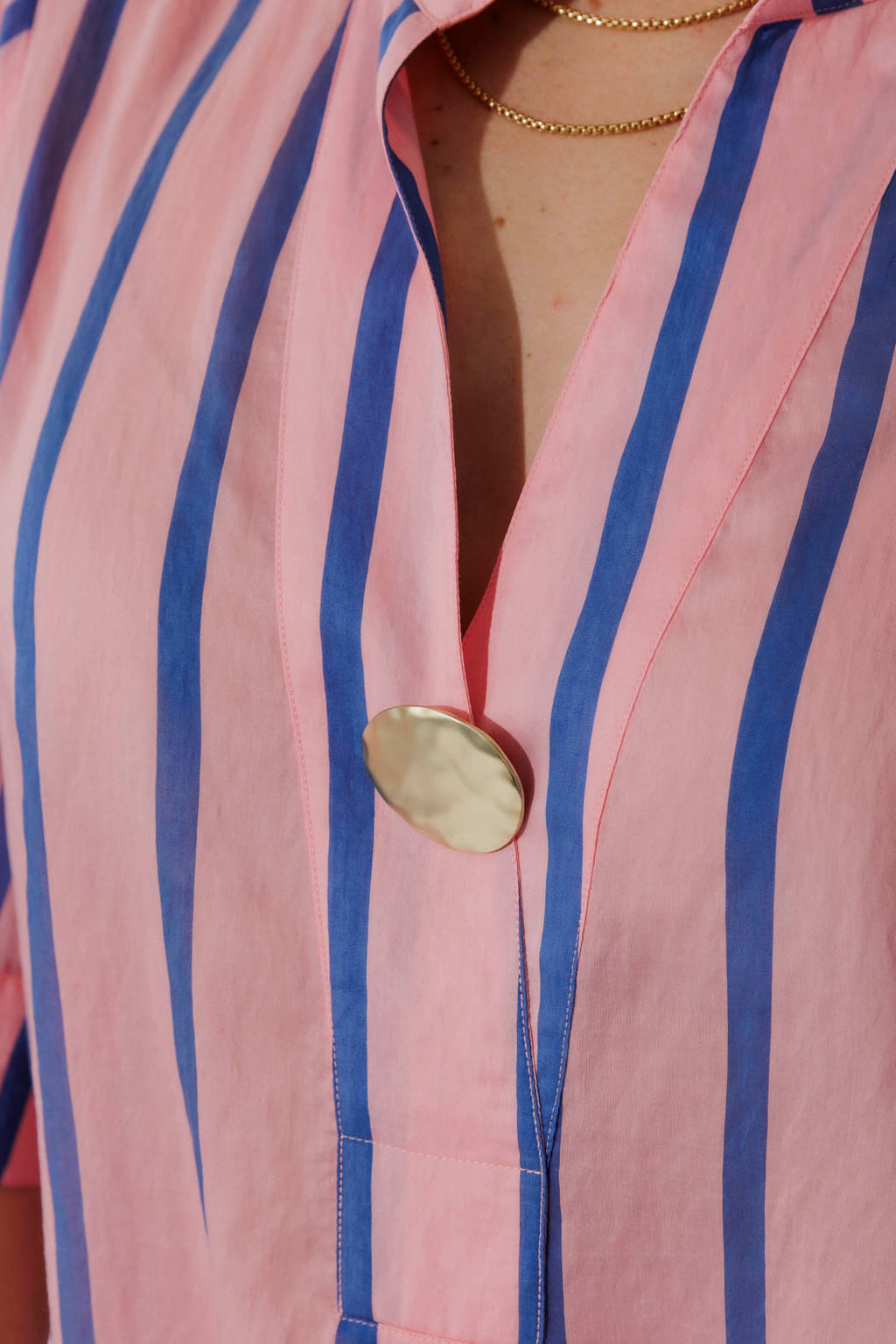 Blue/Pink Oversized Blogger Shirt