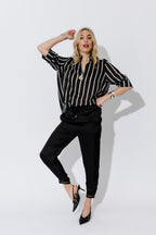 Black/Grey Oversized Blogger Shirt