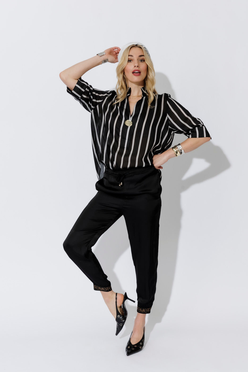 Black/Grey Oversized Blogger Shirt