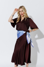 Chocolate Glow Flounce Skirt