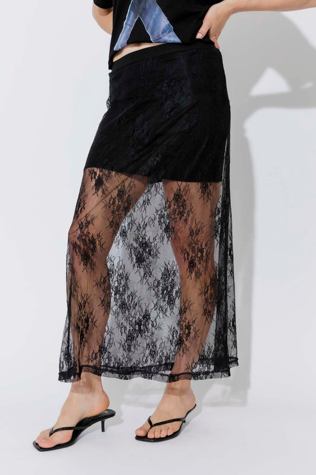 Black Lace Skirt