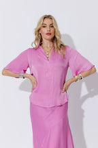 Cool Pink Milan Fluted Blogger Shirt
