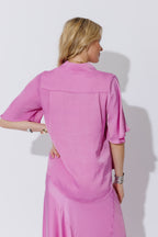 Cool Pink Milan Fluted Blogger Shirt
