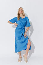 Electric Glow Fluted Harlow Dress