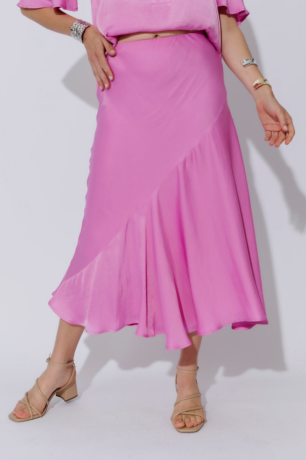 Cool Pink Glow Flounce Skirt