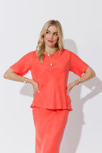 Orange Cupro Bias Top