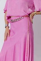 Pink Resin Chain Belt