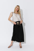 Ivory Trim Bias Cami