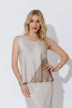 Champagne Contrast Bias Cami