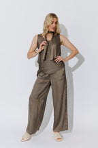 Taupe Wide Leg Pant