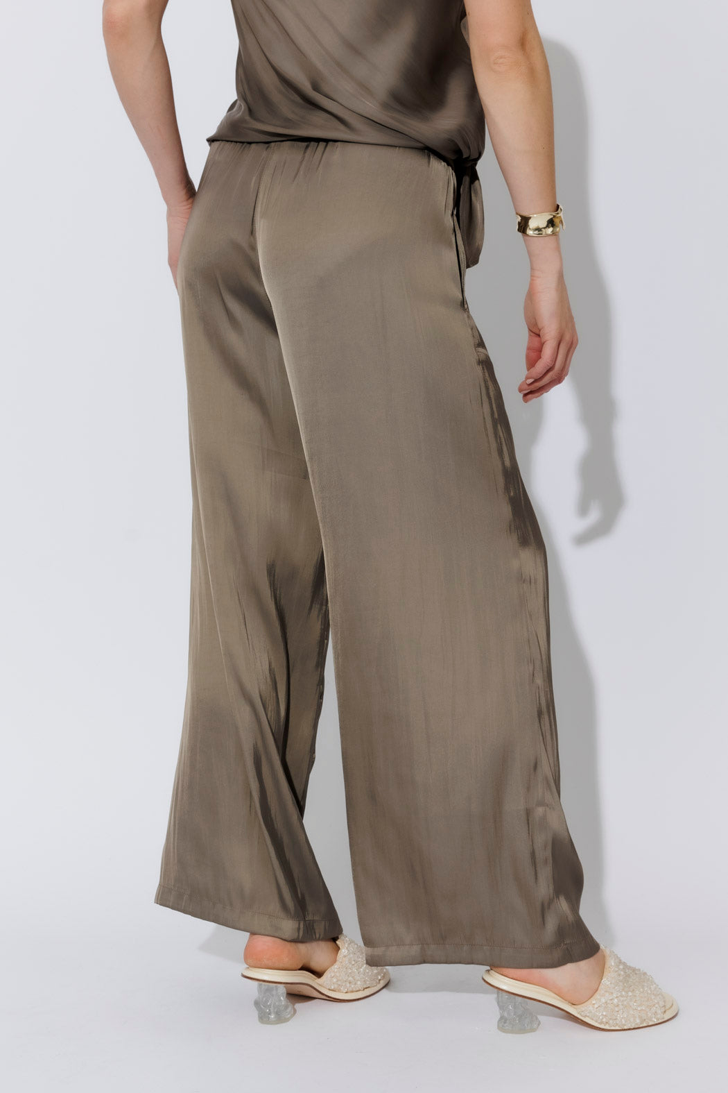 Taupe Wide Leg Pant