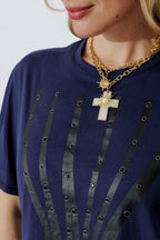 Navy Hourglass T-Shirt