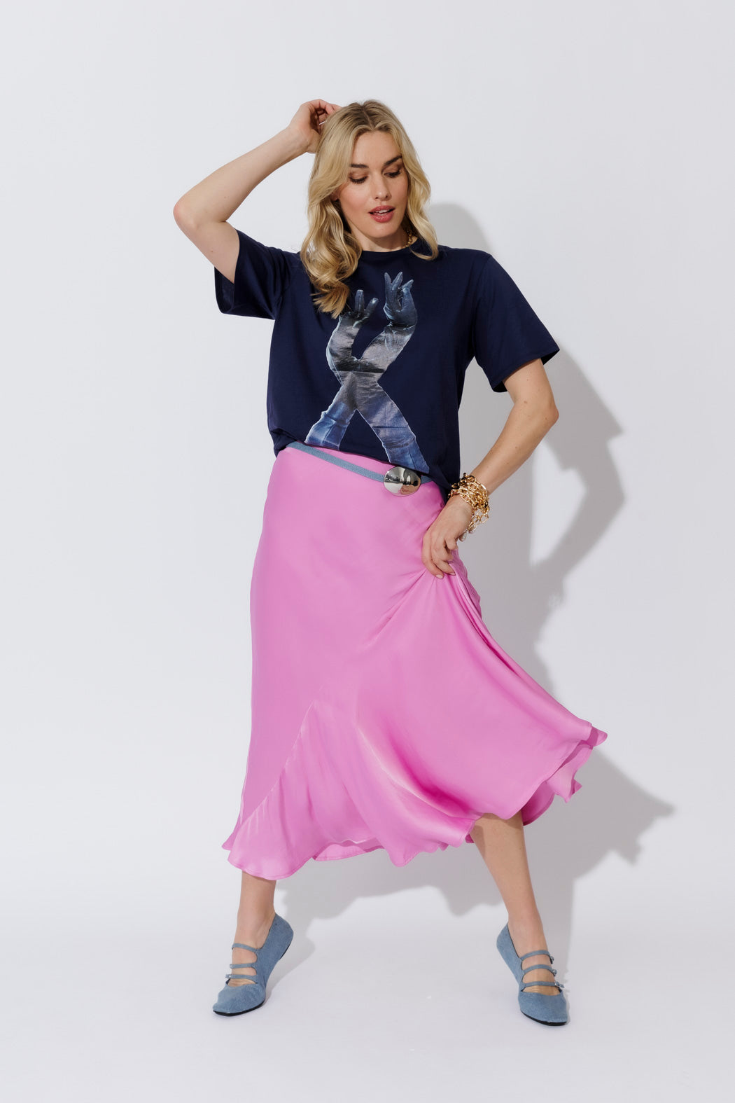 Navy Glove Print T-Shirt