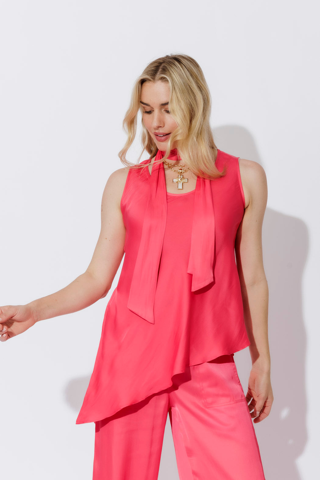 Watermelon Scarf & Bias Cami Set