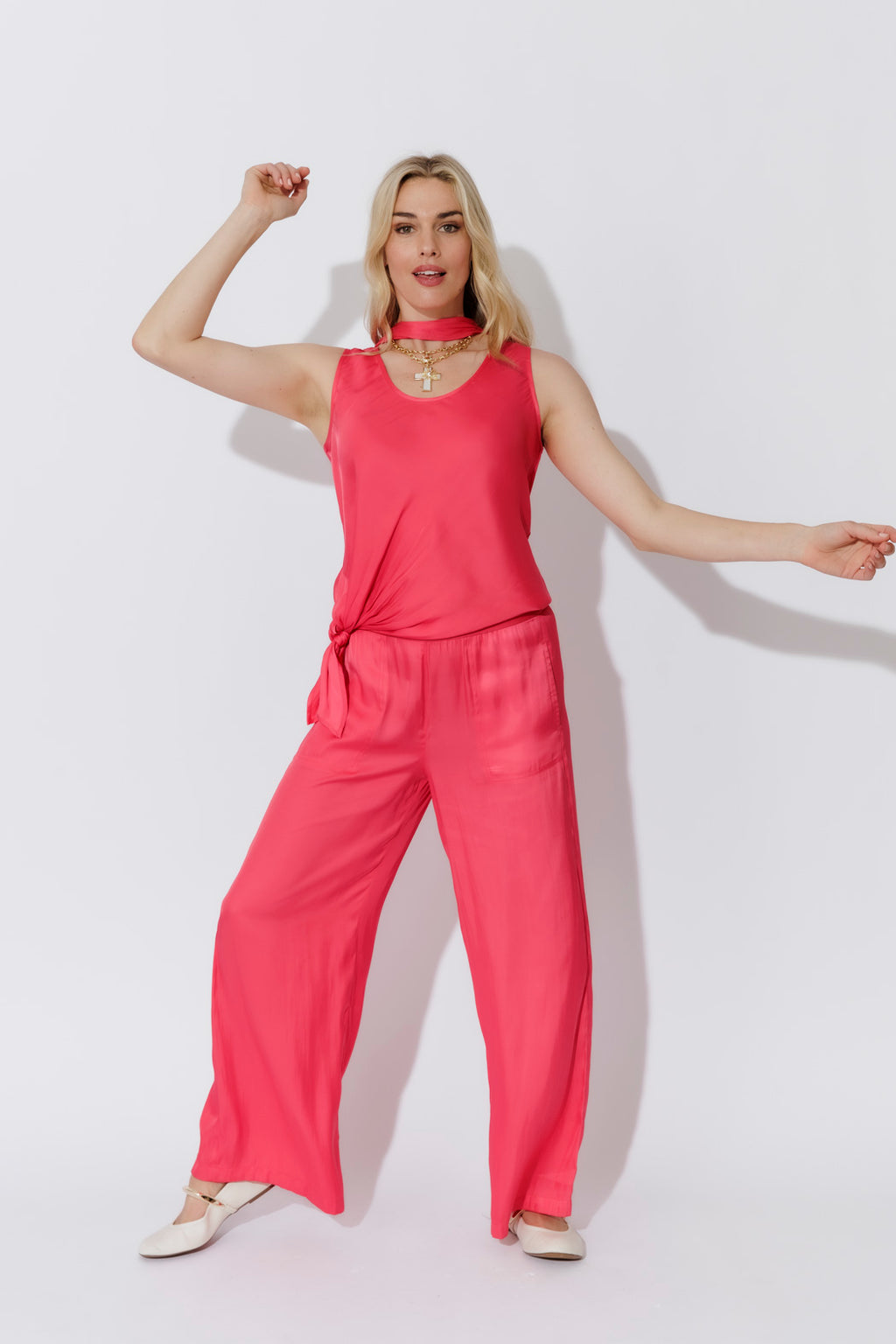 Watermelon Scarf & Bias Cami Set