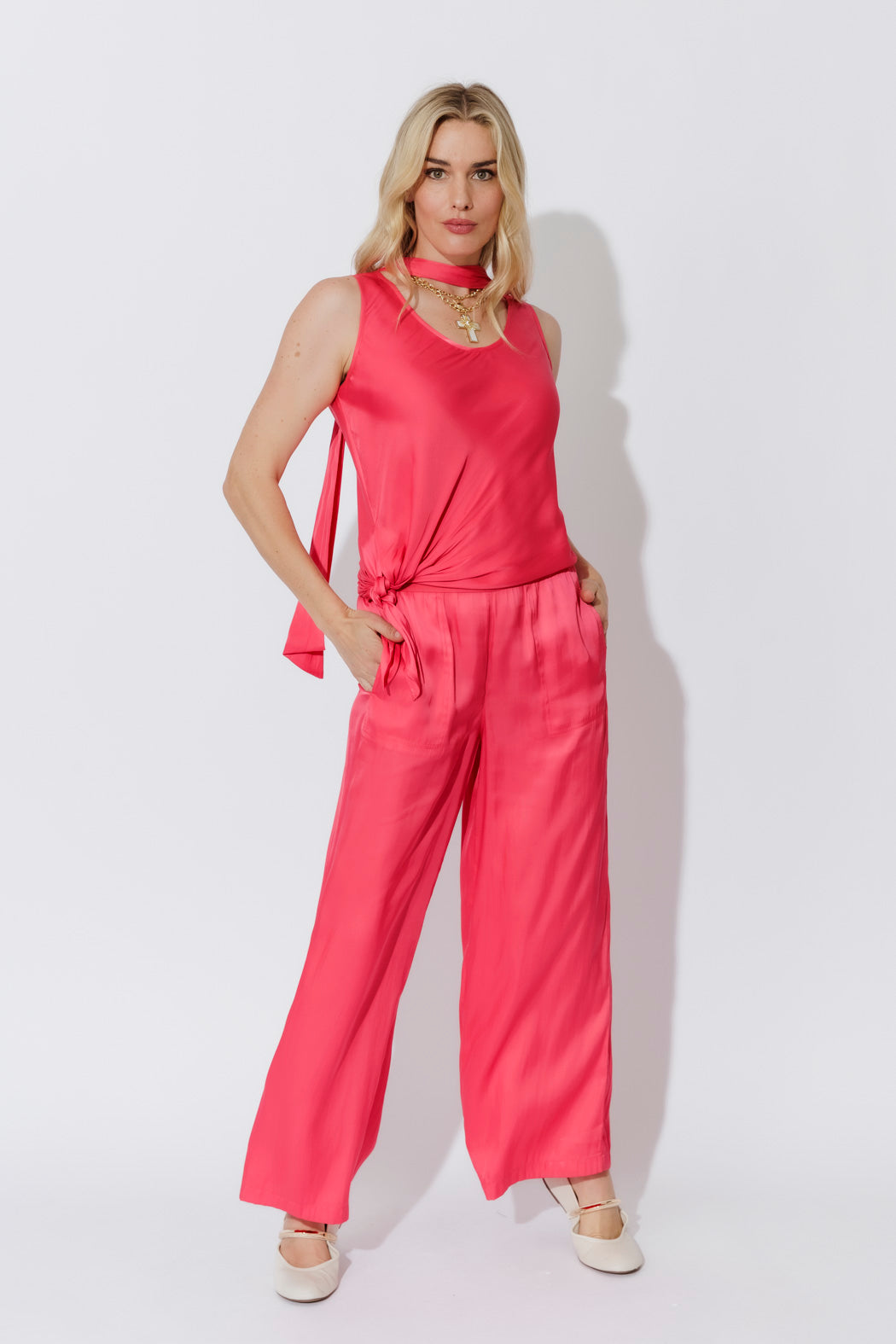 Watermelon Scarf & Bias Cami Set