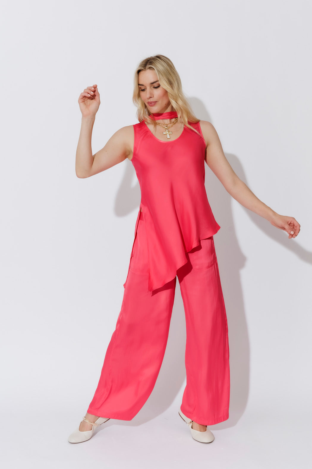 Watermelon Scarf & Bias Cami Set