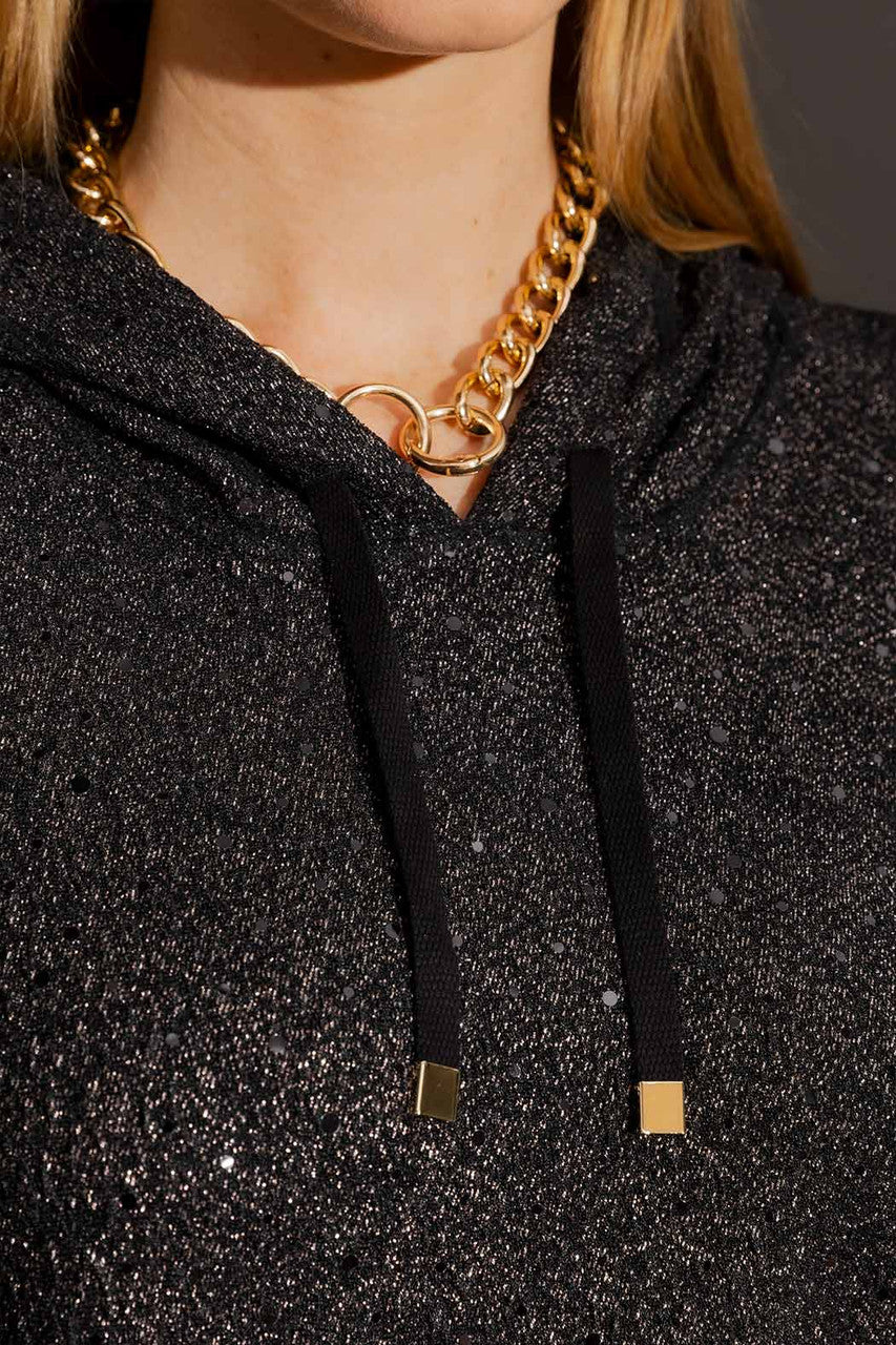 Bronze Lurex Hoodie