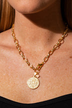 Gold Coin Necklace S
