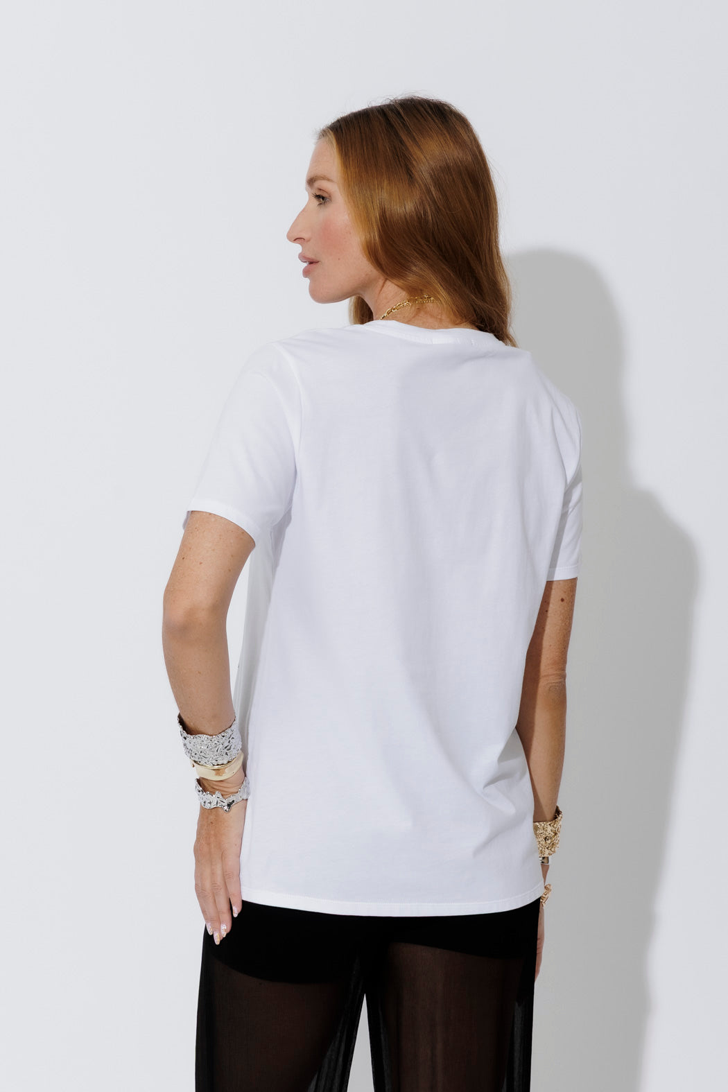 White Embellished Corset T-Shirt