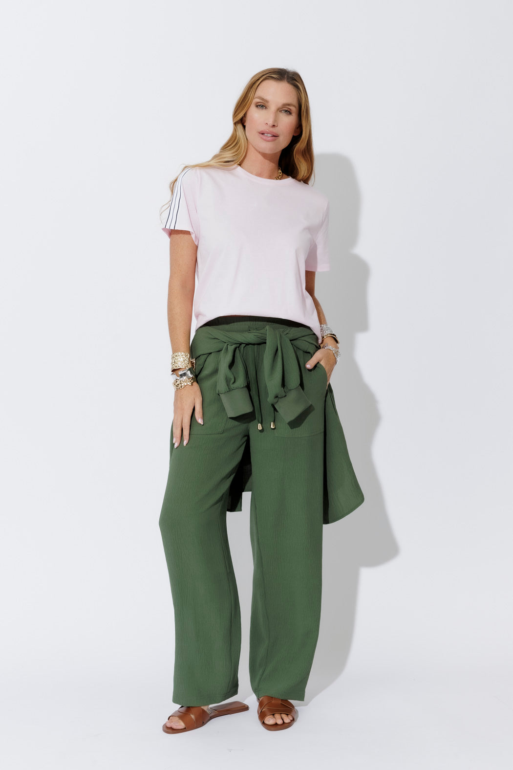 Pale Pink Sport Sleeve T-Shirt