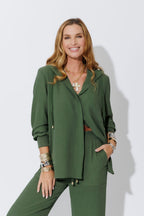 Khaki Ripple Hoodie Shirt