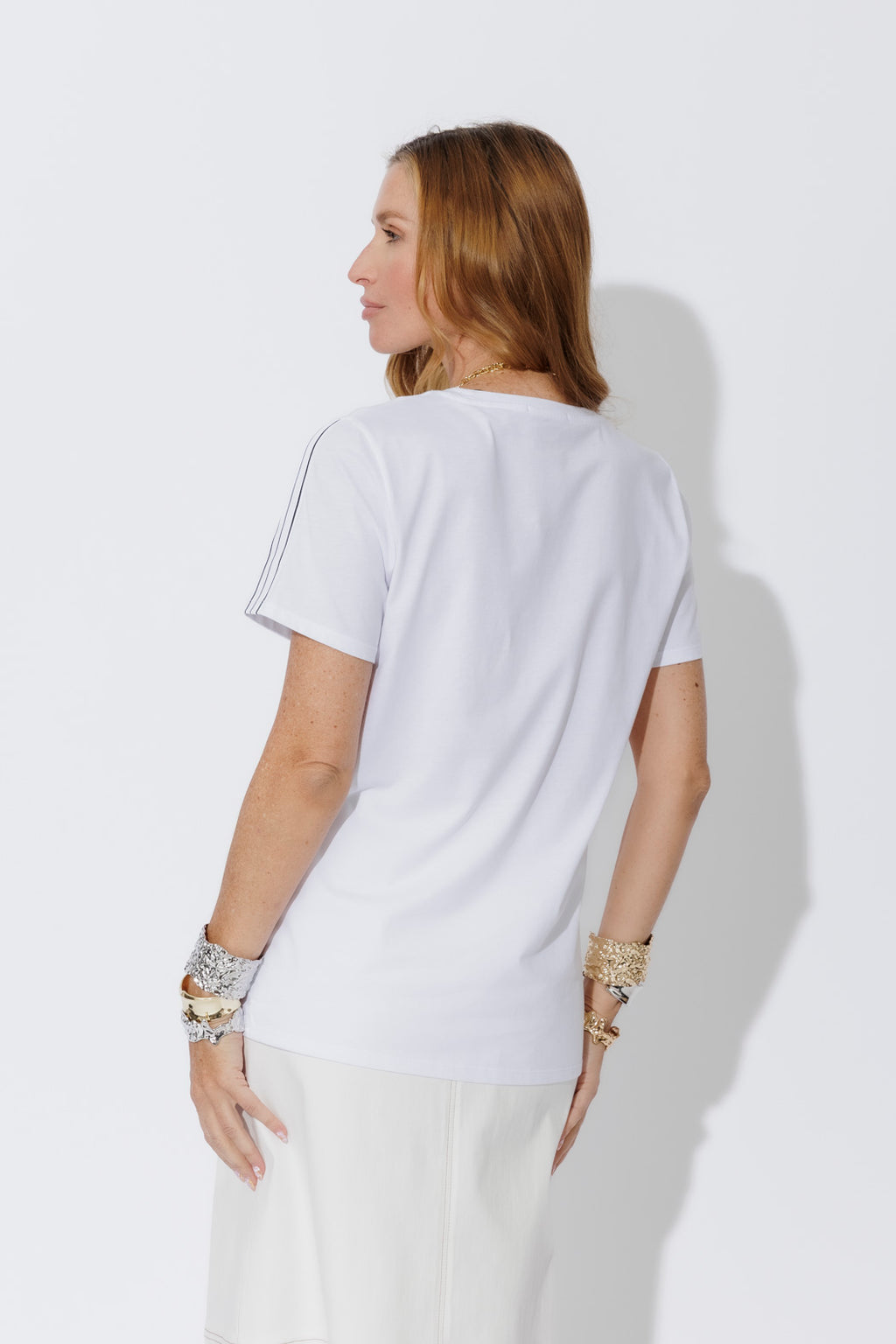 White Sport Sleeve T-Shirt